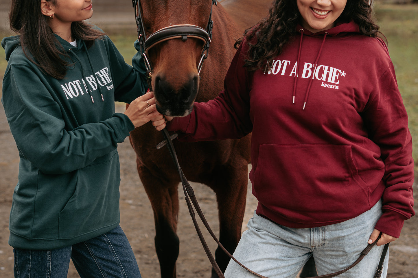 Hoodie en coton bio "Not a Biche"