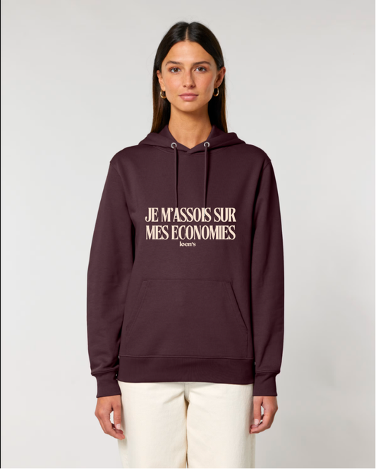 Sweat équtation | Hoodie Je m'assois sur mes économies - précommande