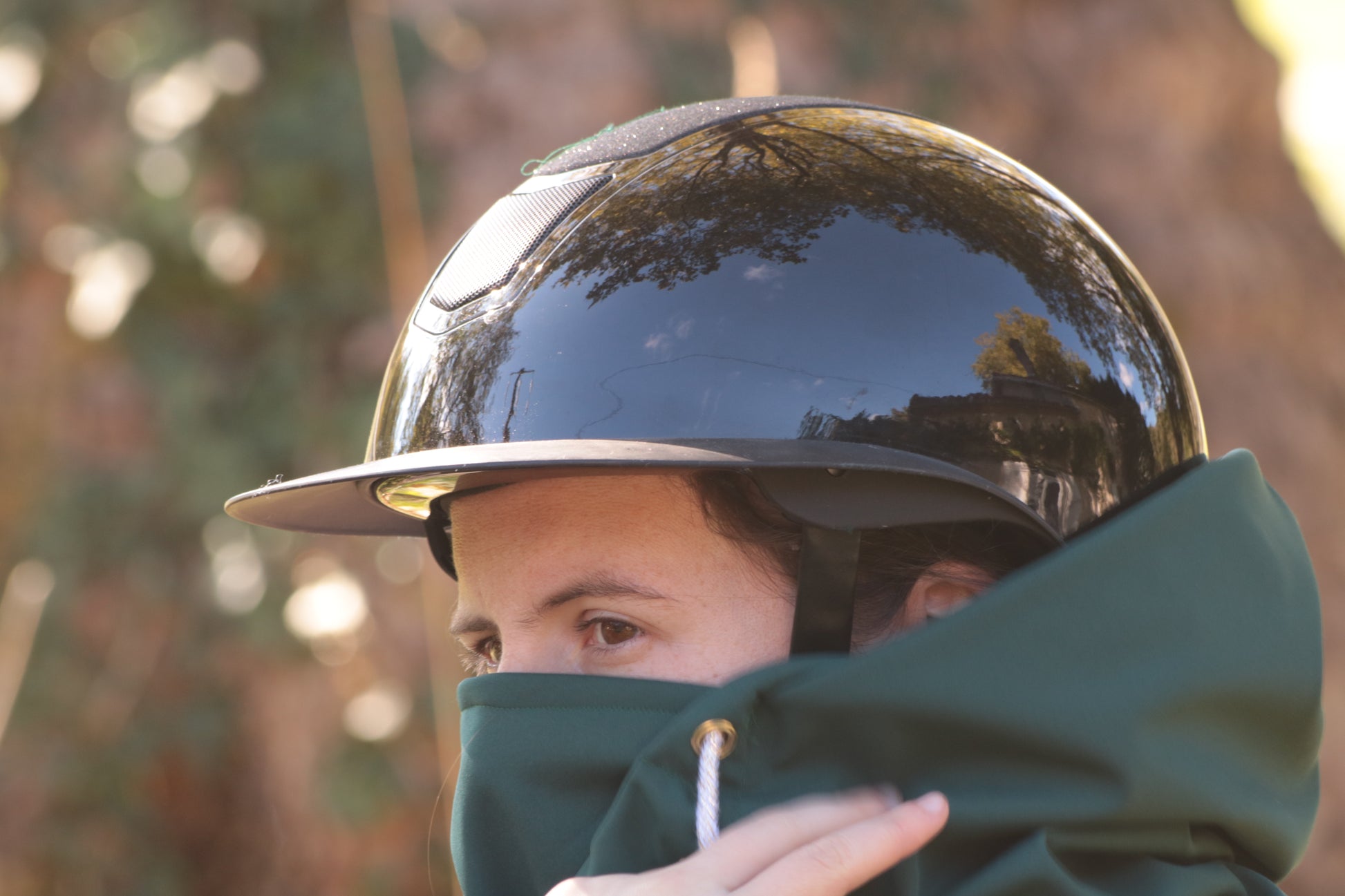 Capuche d'équitation imperméable