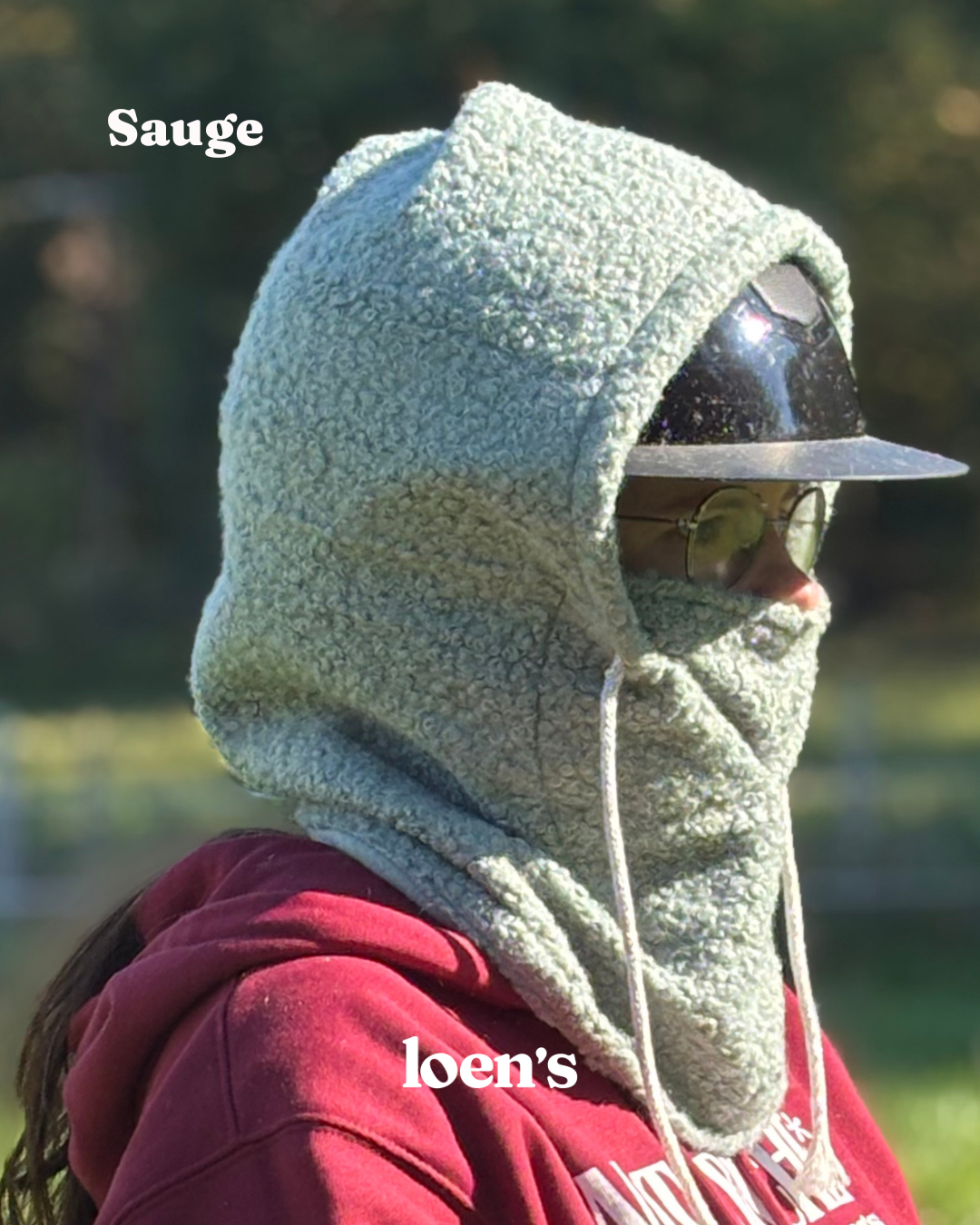 capuche chaude pour monter a cheval sauge