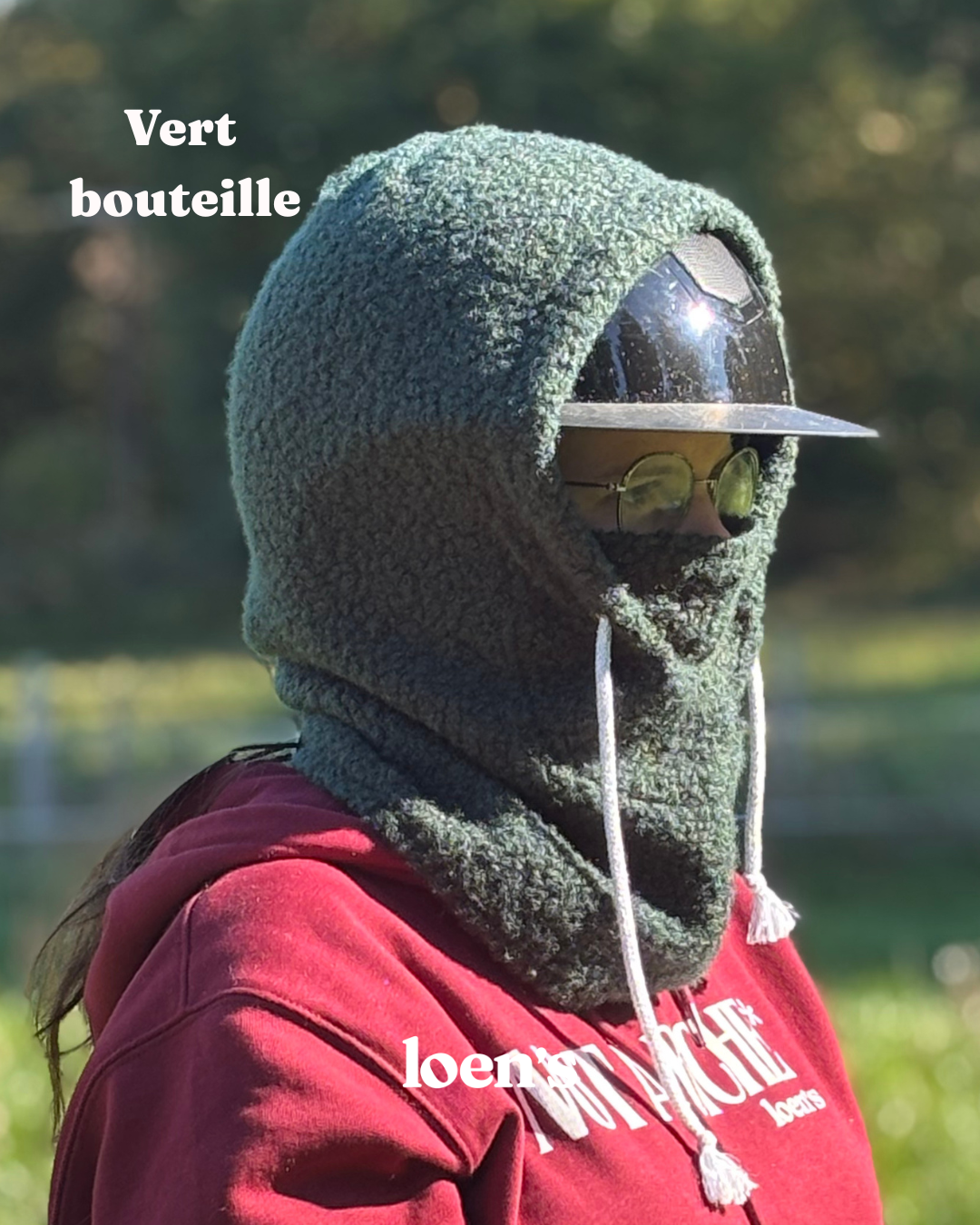 capuche pour etre au chaud a cheval couleur vert 
