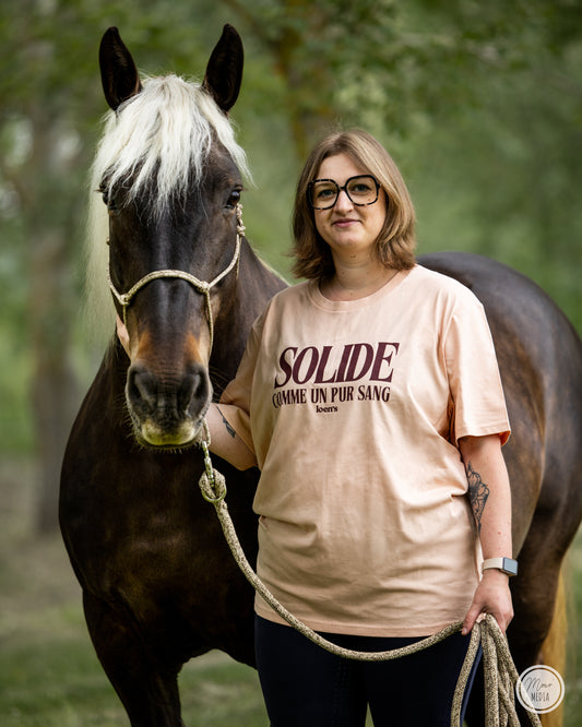 tshirt en coton bio pour cavalière été printemps