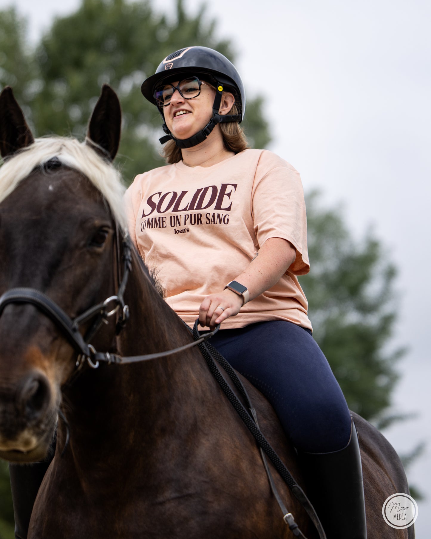 Tshirt en coton bio "Solide comme un pur sang"
